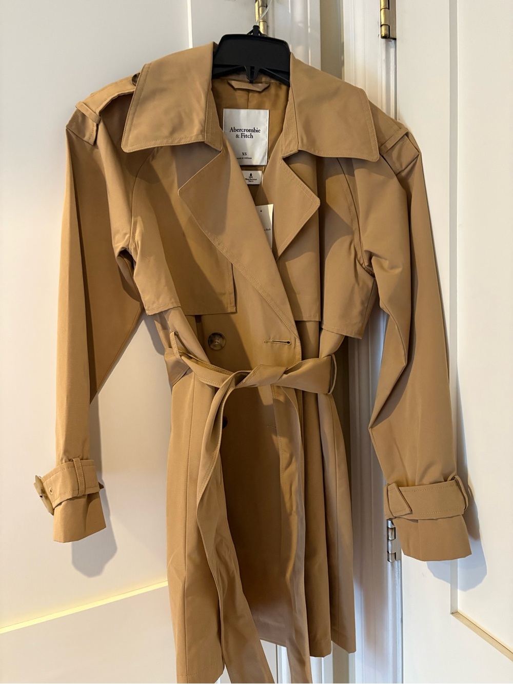 Abercrombie & Fitch Women's mid length Tan Trench Coat